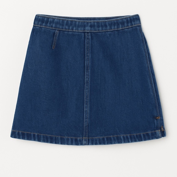 Aritzia | Wilfred Denim Mini Skirt | Size 2 | Classic Blue A-Line - Picture 1 of 7